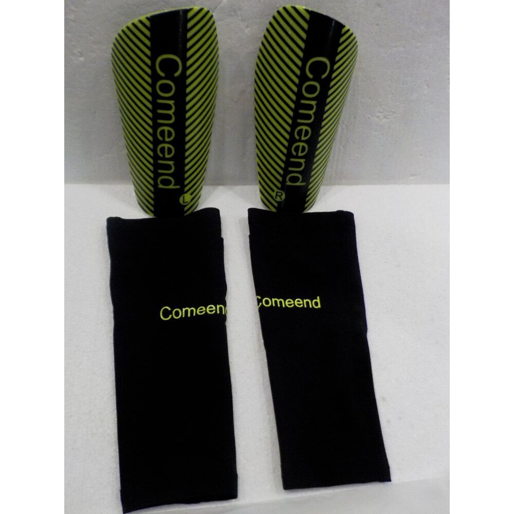 NIP Comeend 21# Soccer Shin Guards w/ Sleeves Set Kids/Youth Size Small Fútbol